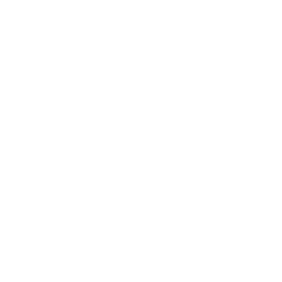 White line drawing of decorative swinging gates with curved tops and vertical bars, connected to two posts topped with round ornaments—an inviting entrance perfect for a tranquil long-term stay.