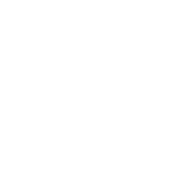 White icon of a showerhead with water droplets spraying downward, attached to a curved pipe, on a transparent background—perfect for illustrating tent camping amenities.